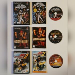 PS2 Lot (Star Wars Battlefront 2, Pirates of The Caribbean, ATV: Offroad 2)